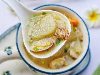 冬瓜花蛤汤 
